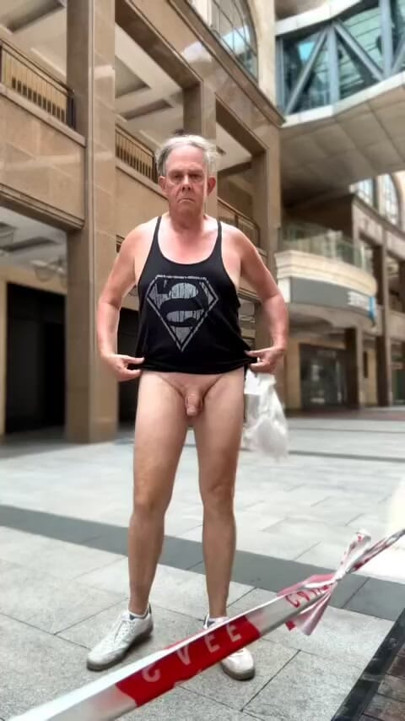 Naked without pants in public