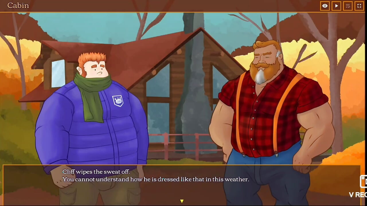 Your favorite lumberjack fucks chubby young man in the cabin.