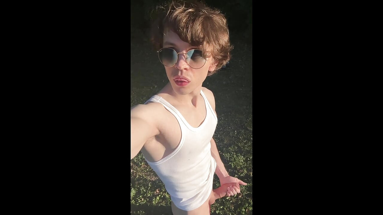 Horny Boyfriend Risky Strokes Big Dick And Cums Outdoors