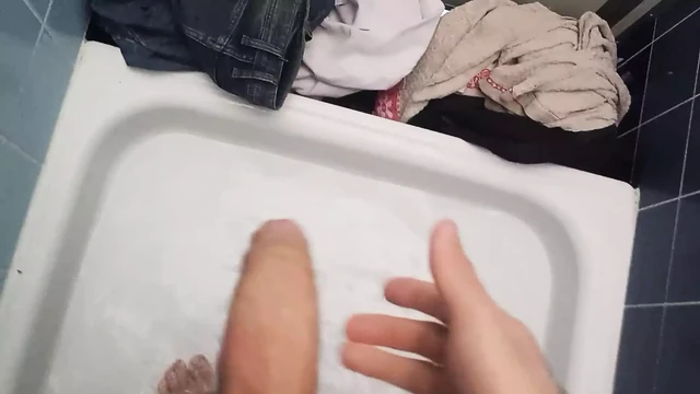 Playing with your penis in the shower