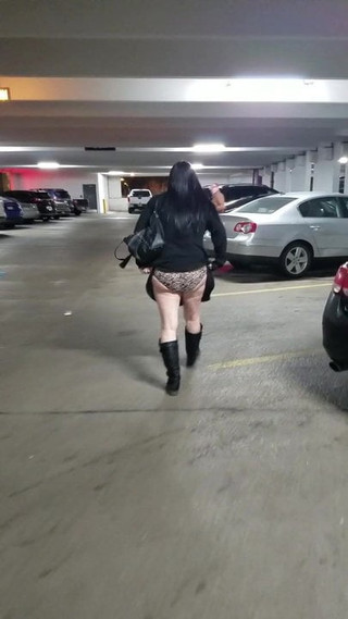 Showing my butt in the Joliet casino parking garage