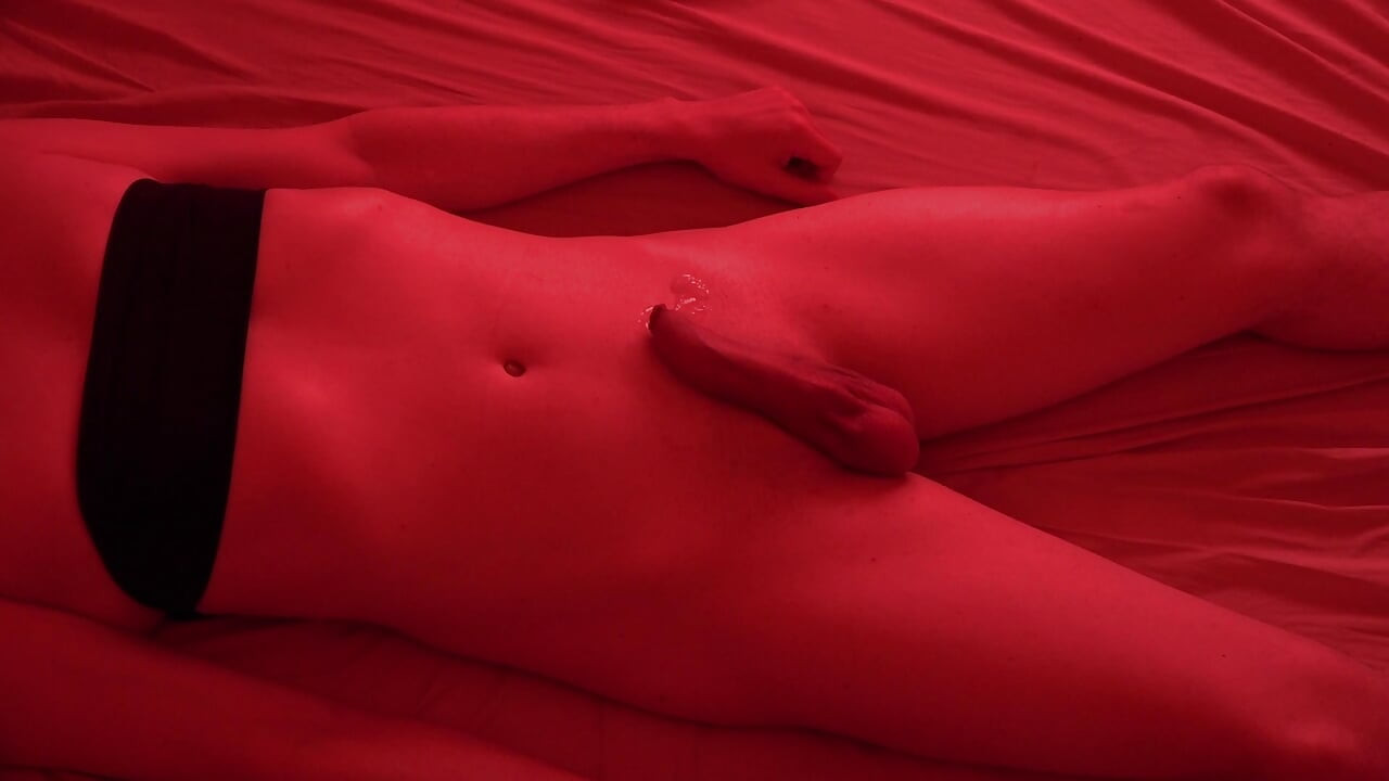 boy plays with his pussy