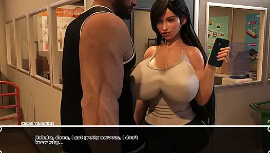 Big Tits Tifa Cheating with Barret's BBC While Cloud Is Working