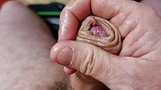 Cock with hot cum ejaculation ending