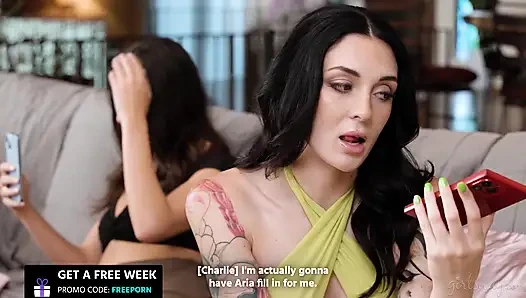 Girlsway - charlotte sins selingkuh sama aria sloane si aria sloane yang lagi nelpon istrinya