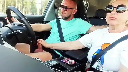 Family car ride with stepmom