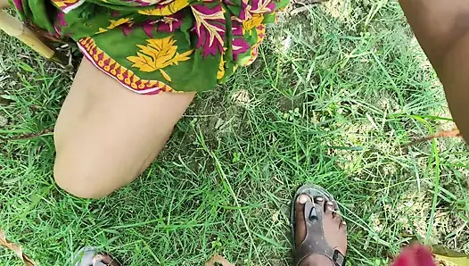 Outdoor my Hot Young Bhabhi and me