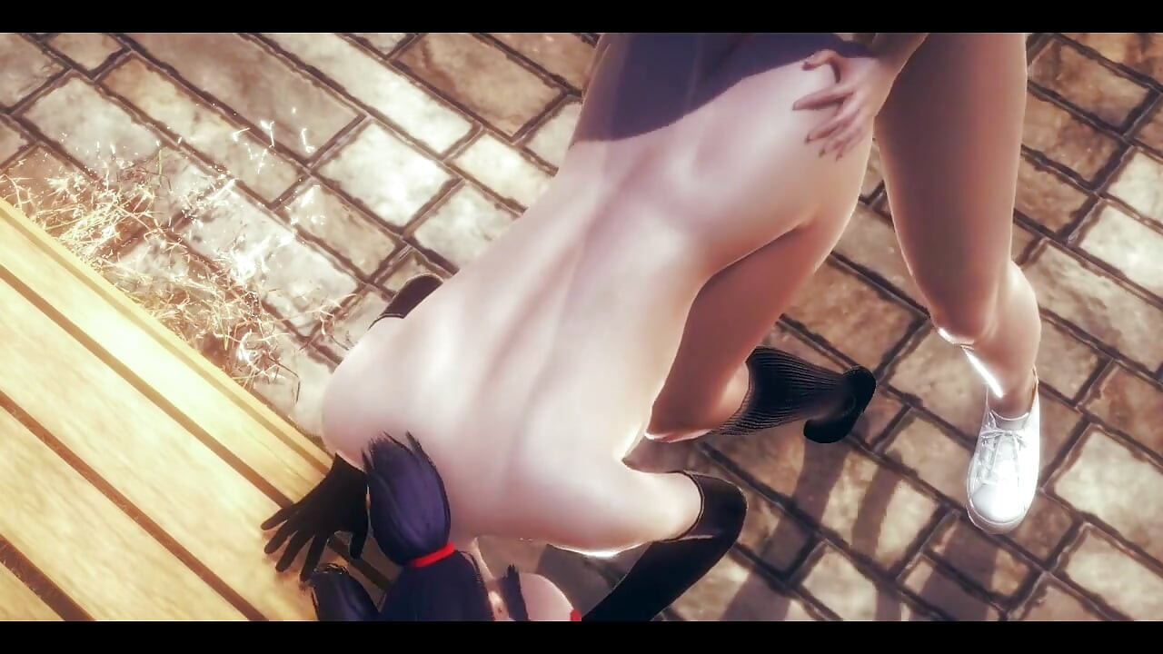 Ladybug Hentai - labă și futut de Cat Noir într-un parc - japonez asiatic manga anime porno