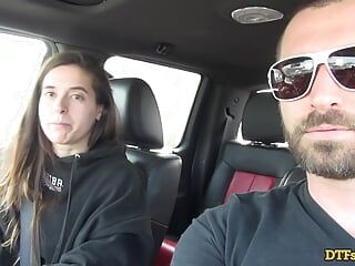 DTFSluts - Έκανε σεξ στο αυτοκίνητο με την Abbie Maley και τον James Deen