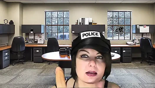 Policewoman sucking arrested cock