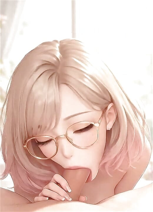 AI anime strebsames mädchen blowjob und sperma im mund