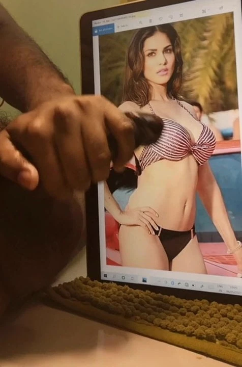 Actress sunny Leone big black sexy cock cumshot