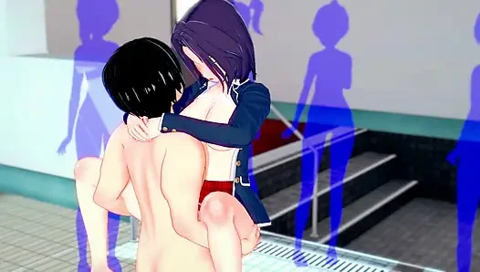 Schoolgirl +18 fucking a guy until she orgasms several times - hentai