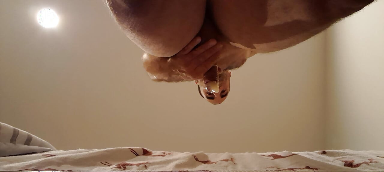 I jerk off and cum into a condom