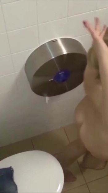 Epic moment from "Caught and german college teens fuck on toilet at school"