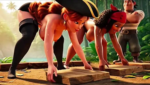 Petualangan bajak laut sensual: membangun tempat persembunyian tropis (diciptakan oleh AI)