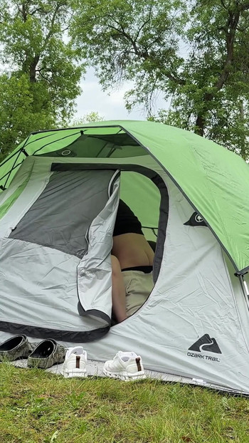 Powerful moment from "Sneaky Sex in the Tent at a Public Camp"
