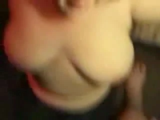 Chubby GF takes big blast, cum up her nose