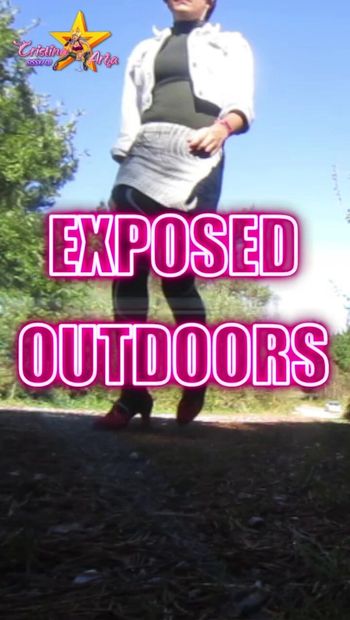 Moments: Sissy exposed walking outdoors