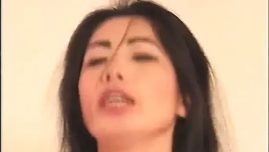 Hairy cock in hairy pussy...cum in Asian mouth