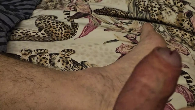 Lying O Playing but My Cock Waiting for My Friend to Take a Shower