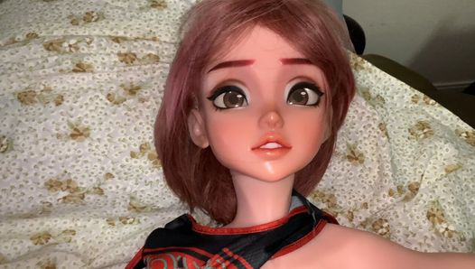 Acabando en las tetas de mi muñeca - Elsa modelo de muñeca de silicona Takanashi Mahiru