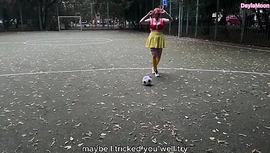 A female soccer player sucked me off in a public place and I came inside her pussy.