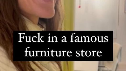 Lety Howl is looking for a stranger in a famous furniture store to go fuck him in the public toilet.