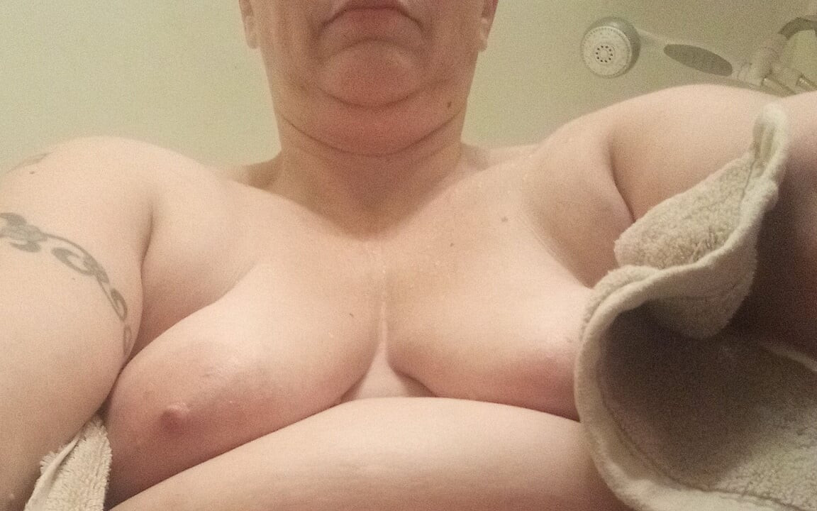Mature BBW Playing with Herself Alone in the Shower