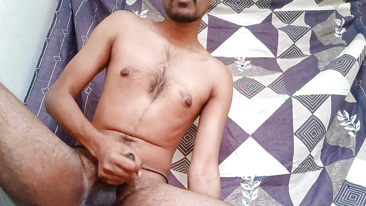Boy is dreaming his girlfriend and enjoying on bed solo pleasure boy