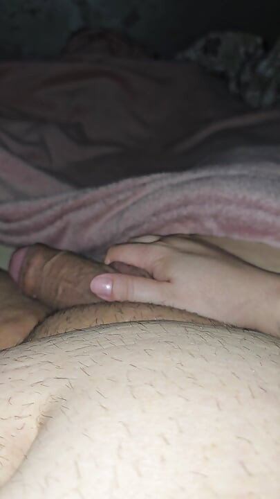Step mom saw step son big dick in erection grabs his dick and make it bigger