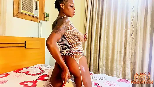 I Couldn't Stop Cumming as I Pierced My Ass with a Massive Dildo