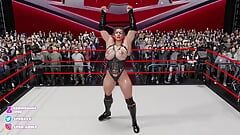 3D WWE Becky Lynch women wrestling
