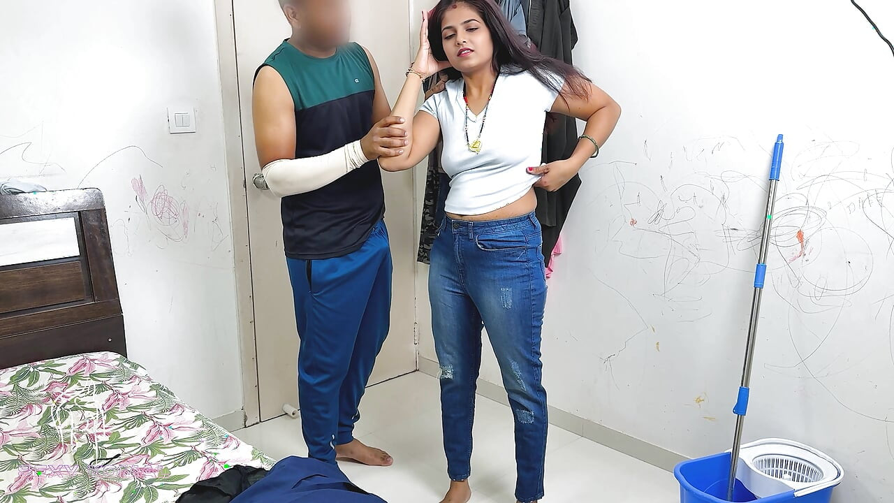 "Pussy sealed ass" Komal's husband is very sexy wearing a cleansing jeans top.