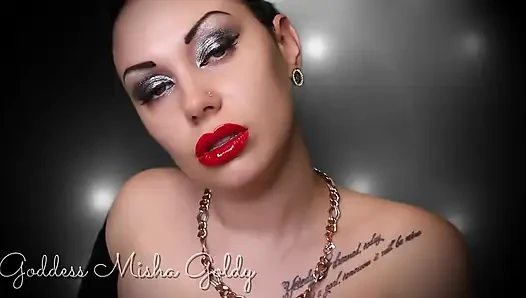 Cum on your silly face while staring at my full juice red lips! JOI