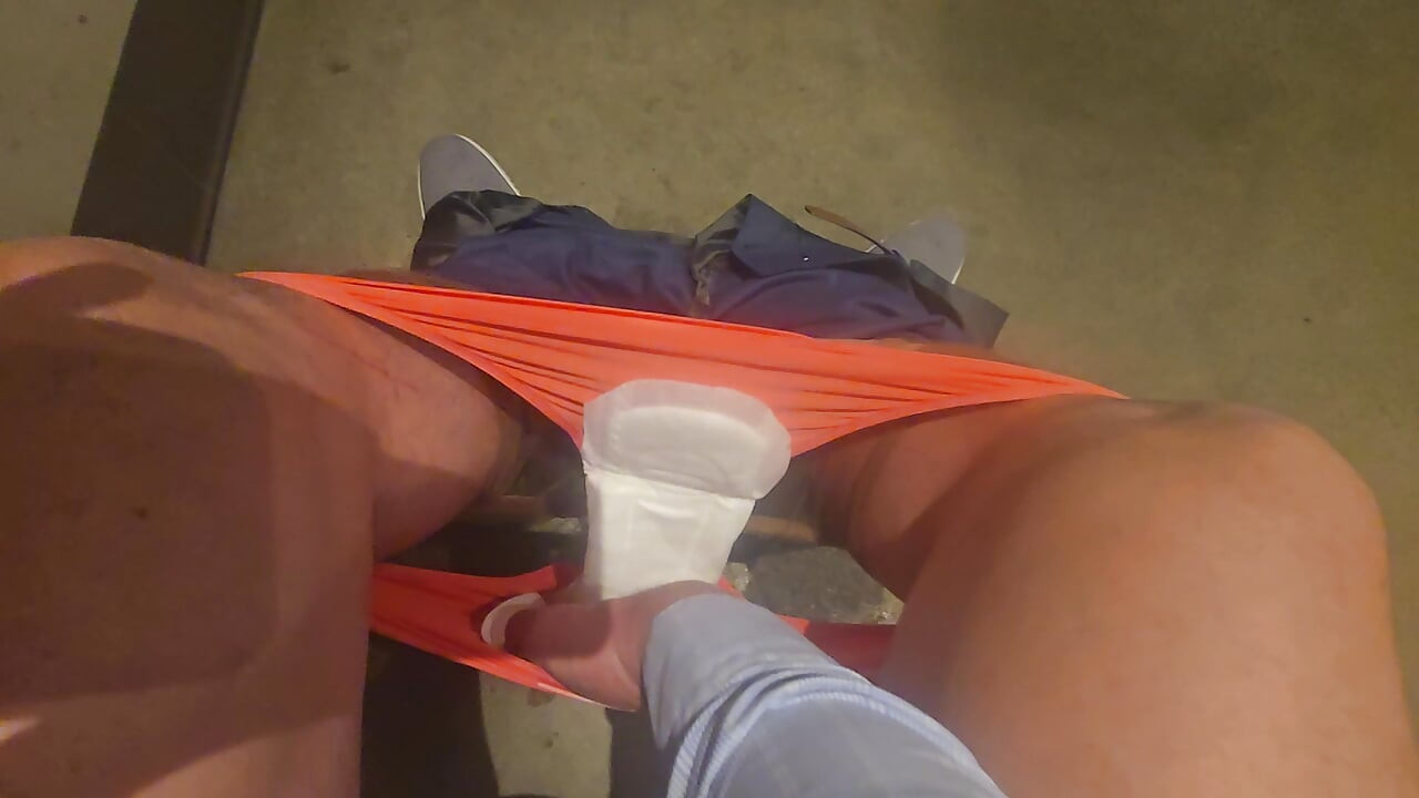 Piss on Huge Pad with change in public restrooms