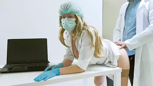 doctor fucked a nurse on his desk