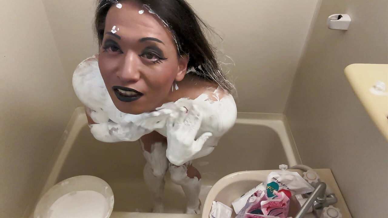 Wet&Messy Paint-Covered Crossdresser 1