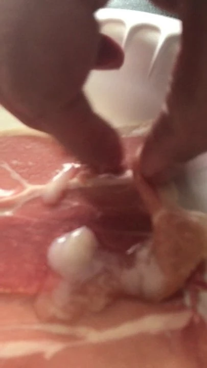 Cum on Prosciutto and eat.MOV