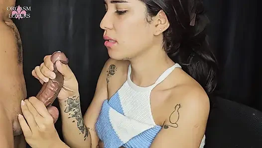 I choked my throat with his hard cock until I got his delicious hot milk