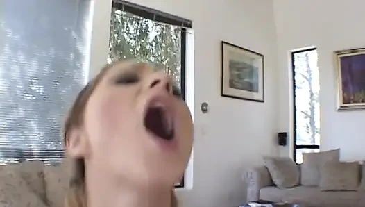 Ravishing young sexpot penetrated hard in the living room
