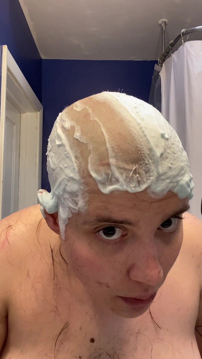 Powerful moment from "Hairless Whore - Adama Daat Amateur Fetish Head and Brow Shave"