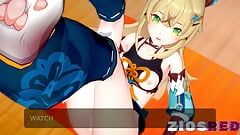 Genshin Impact kirara sexzeitjob 1080p blondes nekogirl creampie 3D blaue kleidung farbe bearbeiten smixix