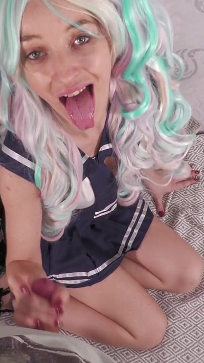 Captivating moment from "Stepdaughter is used by stepdad in cosplay outfit"
