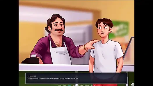 Summertime saga - Eva had her baby ... Johannes fucked Maria while tony was there