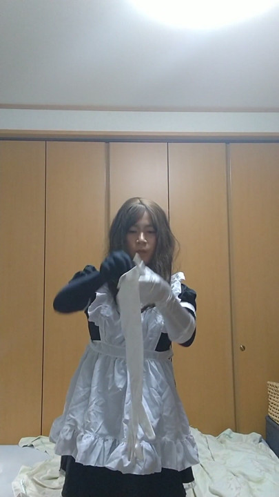 A cute man's step daughter masturbates in full-body tights raw clothes | Clip 1