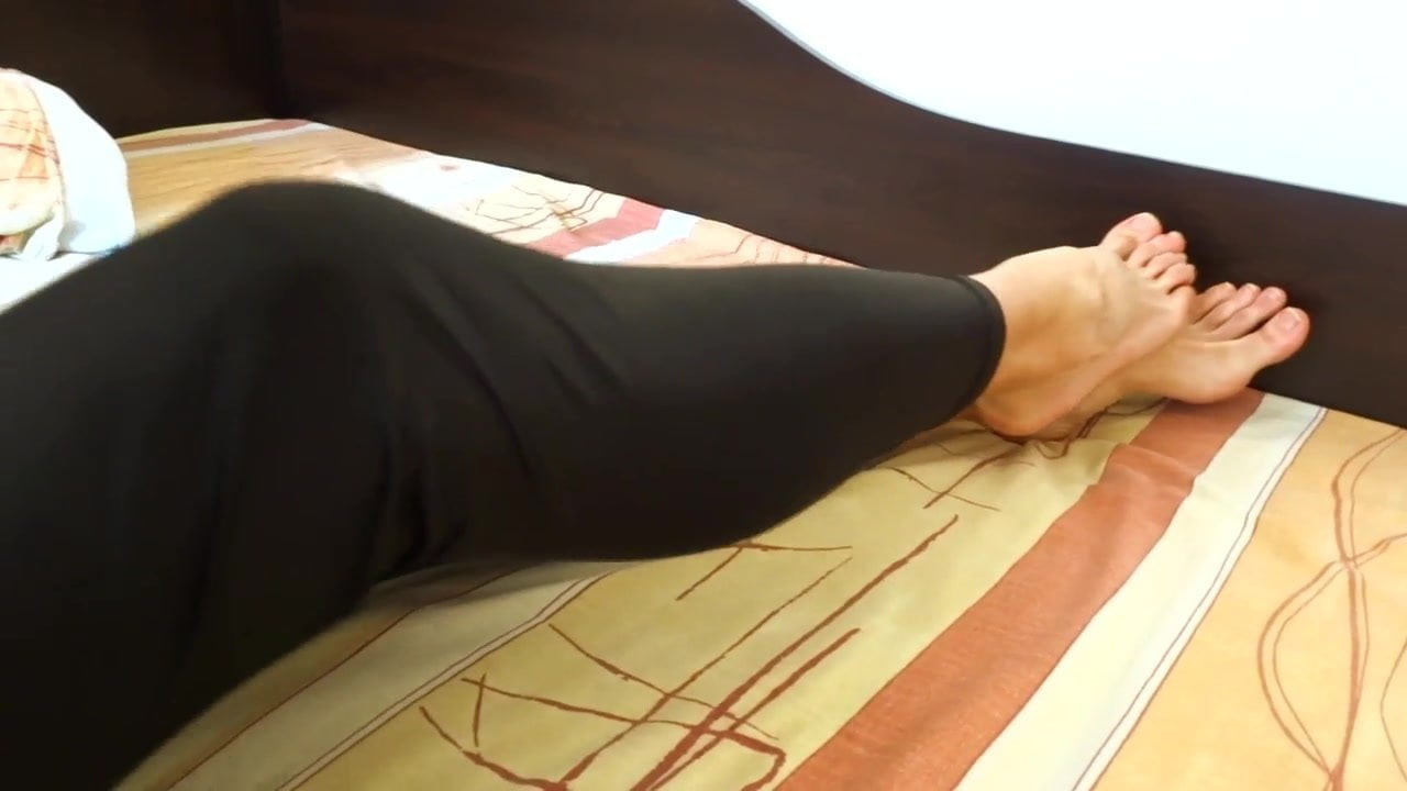 Showing my highly arched feet