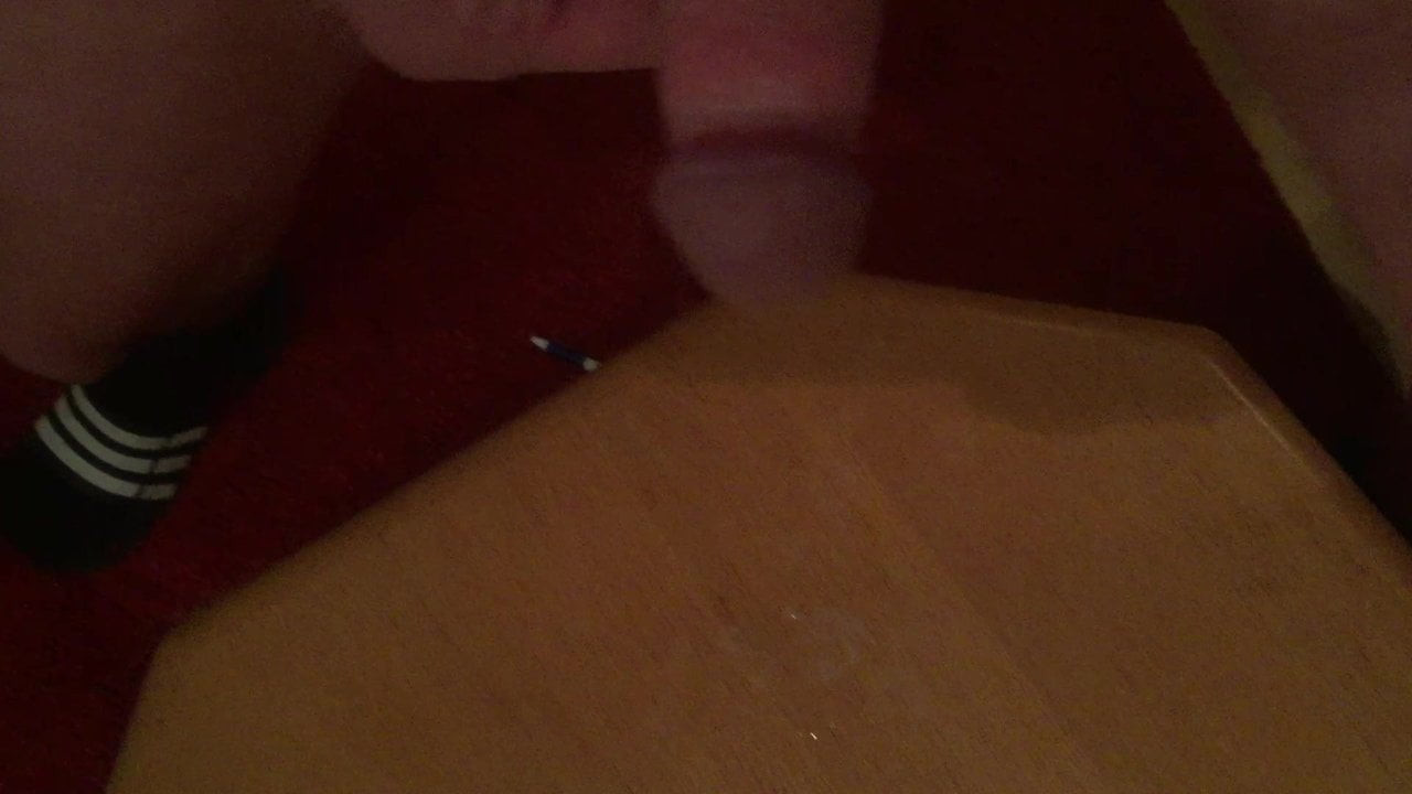 Cum on the table
