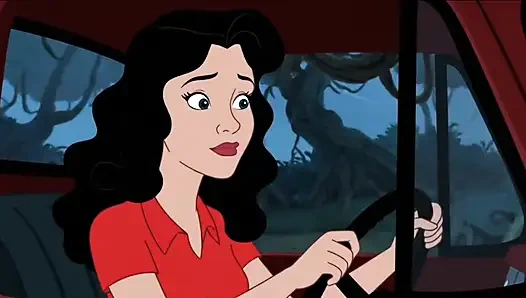 Gadis pelajar lagi asik di kemah Parodi horor kartun