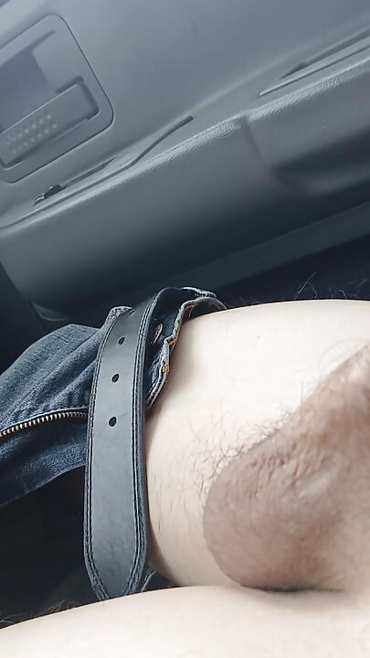 Jacking off in mall parking lot